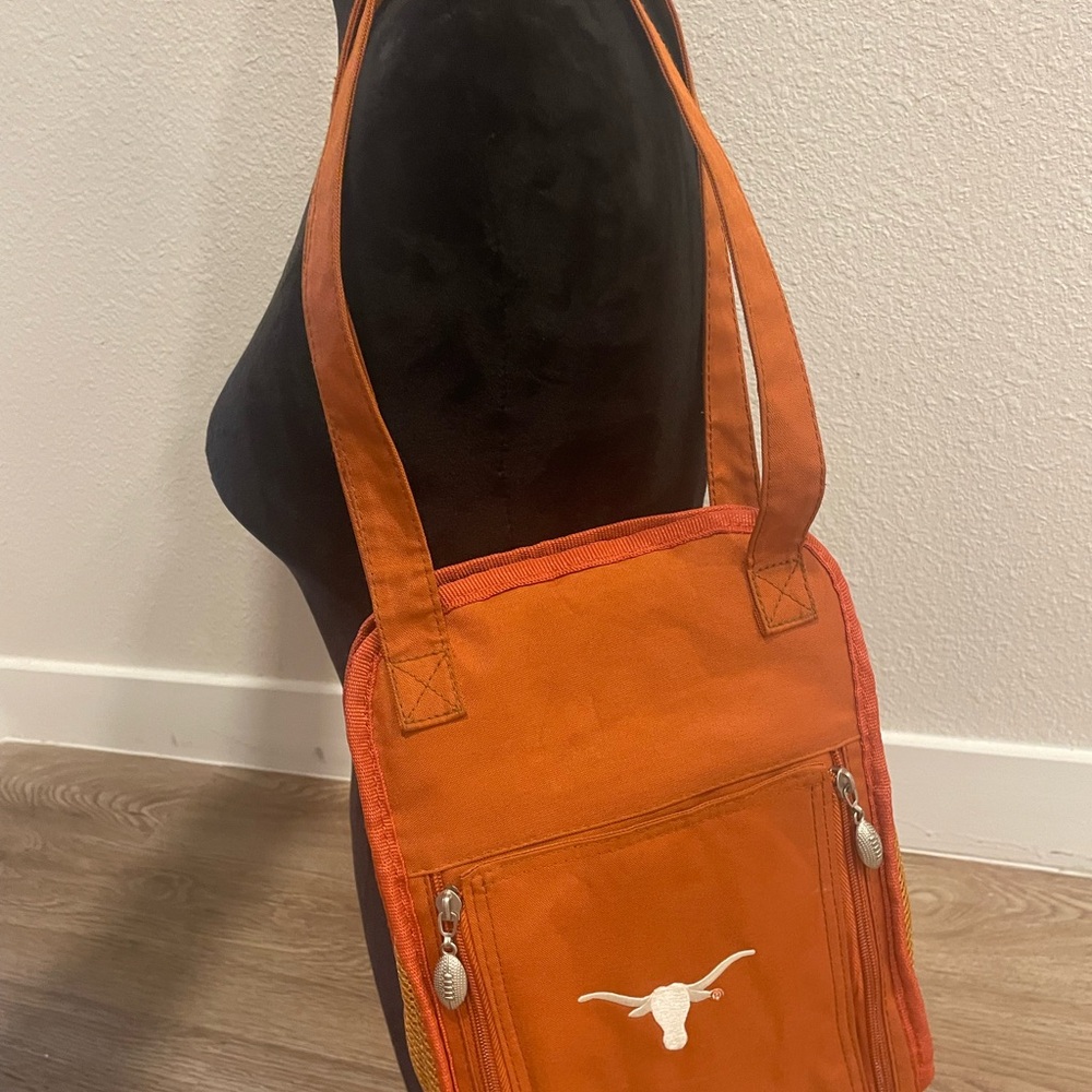 Vibrant Orange Shoulder Bag with Iconic Logo